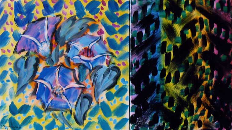 &nbsp;&nbsp;diptych, acrylic on canvas